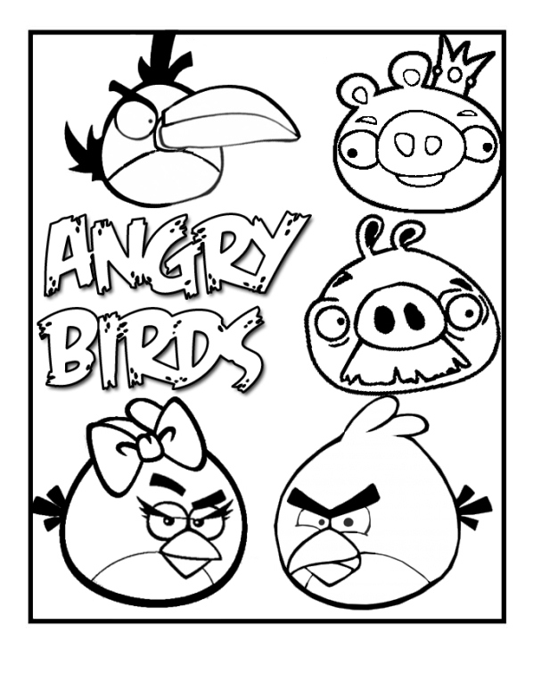 Print angry birds kleurplaat